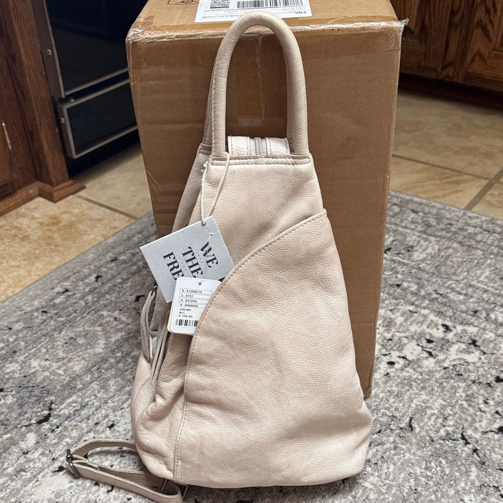 Free People Beige Backpack
